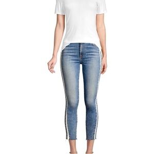 7 For All Mankind Racing Stripe Mid-Rise Ankle Skinny Jeans Size 29